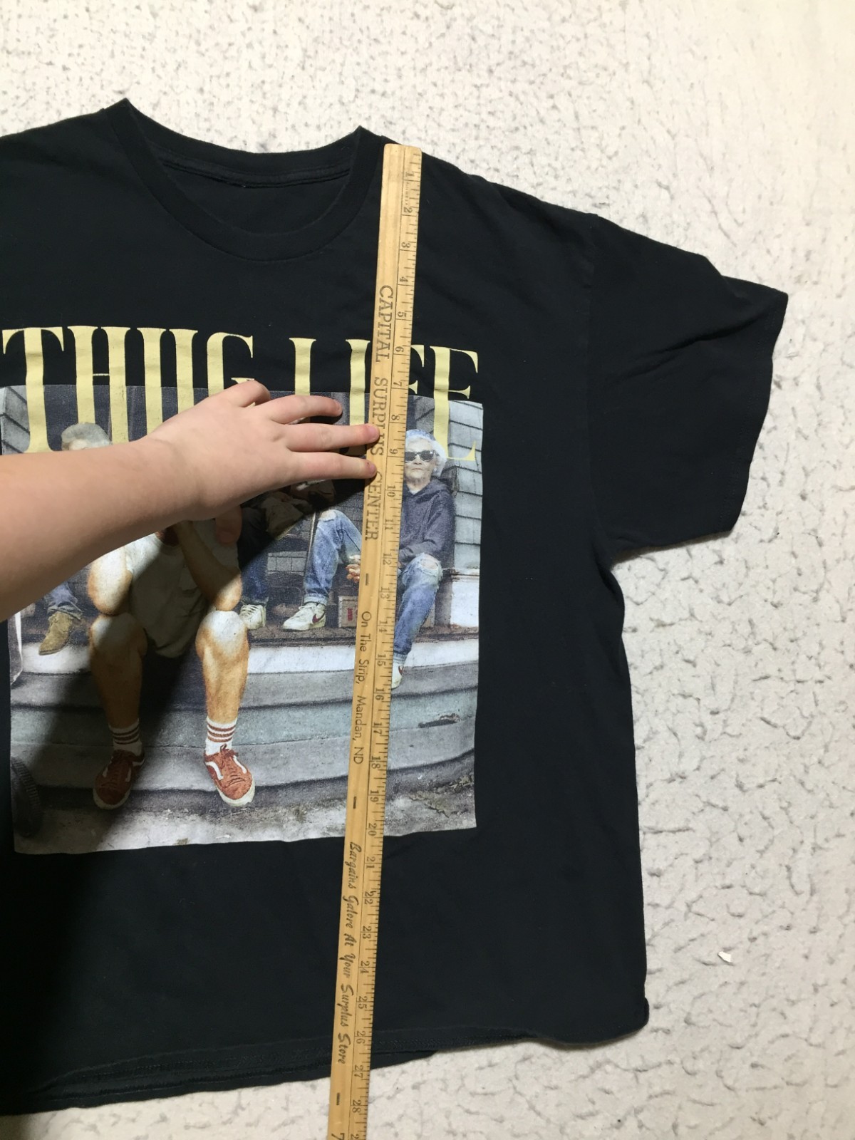 Golden Girls T Shirt Mens XL Black Short Sleeve Thug Life Spell Out Graphic gallery