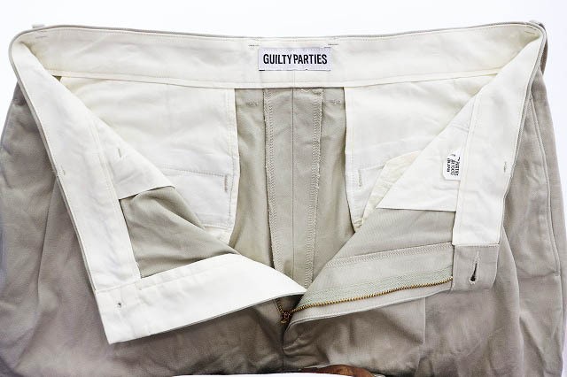 WACKO MARIA DOUBLE PLEATED CHINO TROUSERS BEIGE SIZE 2XL 23SS WMP PT02 2 Tuck Ch gallery