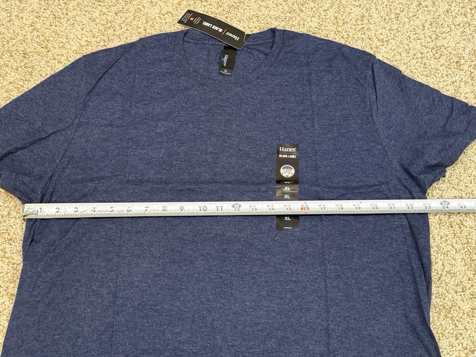 Hanes Mens Essentials ,3 Crewneck Navy Blue Short Sleeves T-shirts Size XL gallery