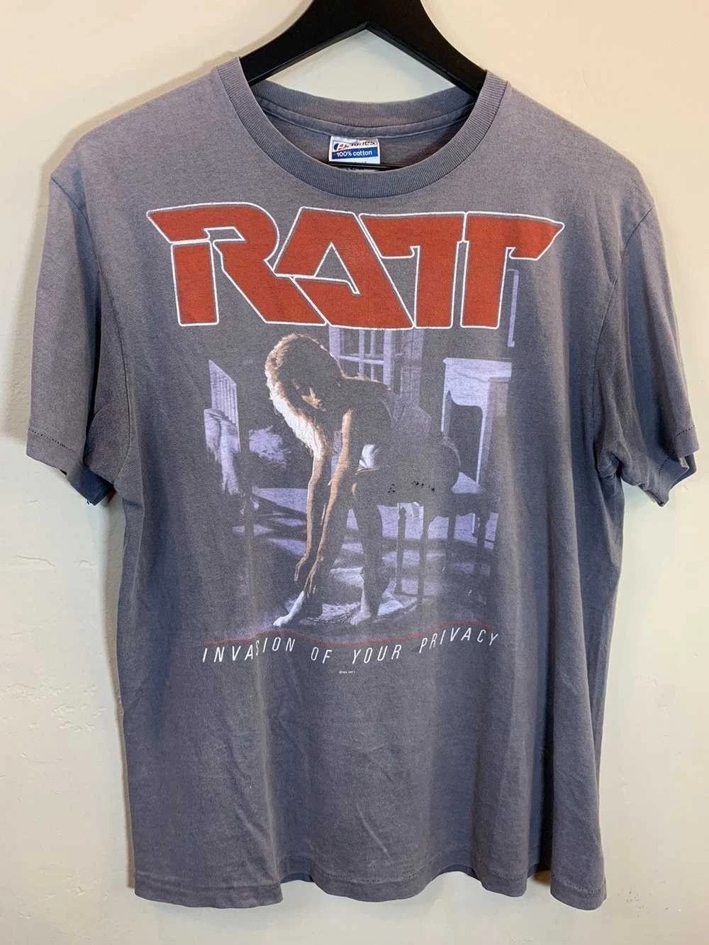 Vintage 1985 RATT Invasion Of Your Privacy Tour Shirt Charcoal Color S-5XL gallery