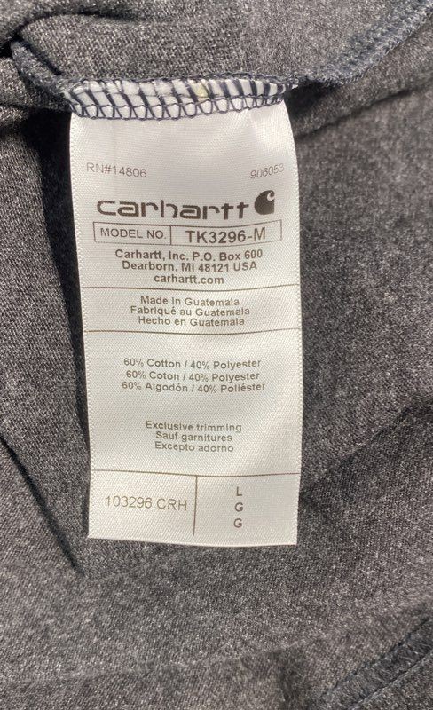 Carhartt Men's Carbon Heather Grey Relaxed Fit Pocket T-Shirt NWT Sz L gallery