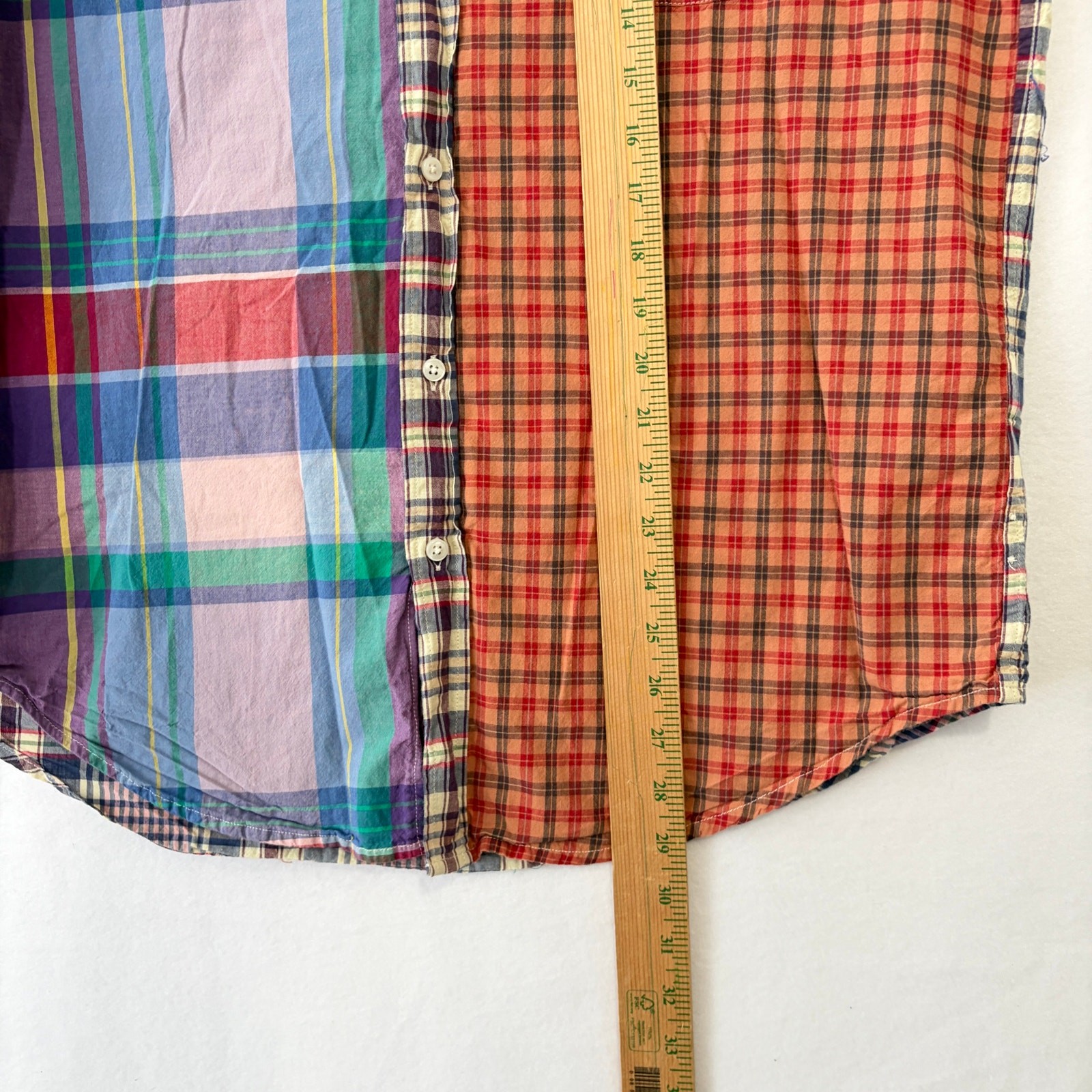 J. Crew Mens Colorful Mixed Plaid Relaxed Indian Madras Button Down Shirt Medium gallery