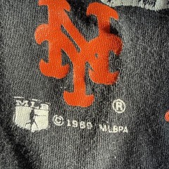 Vintage 1989 NYM Mets MLB Baseball Black T-Shirt Nutmeg Mills USA Free Shipping