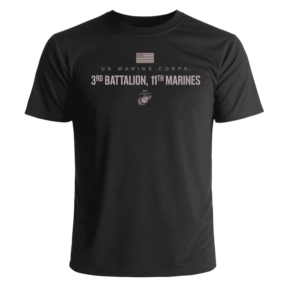 US Marine Corps 3rd Battalion, 11th Marines Subdued T-Shirt Officially Licensed