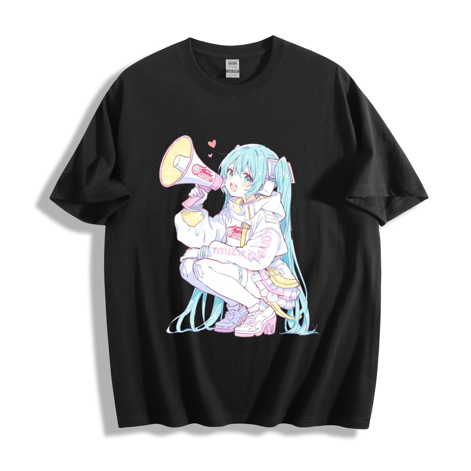 Hatsune Miku Cloud Hair Ascend T-Shirt – Serene Blue Sky Flow Design Unisex Tee