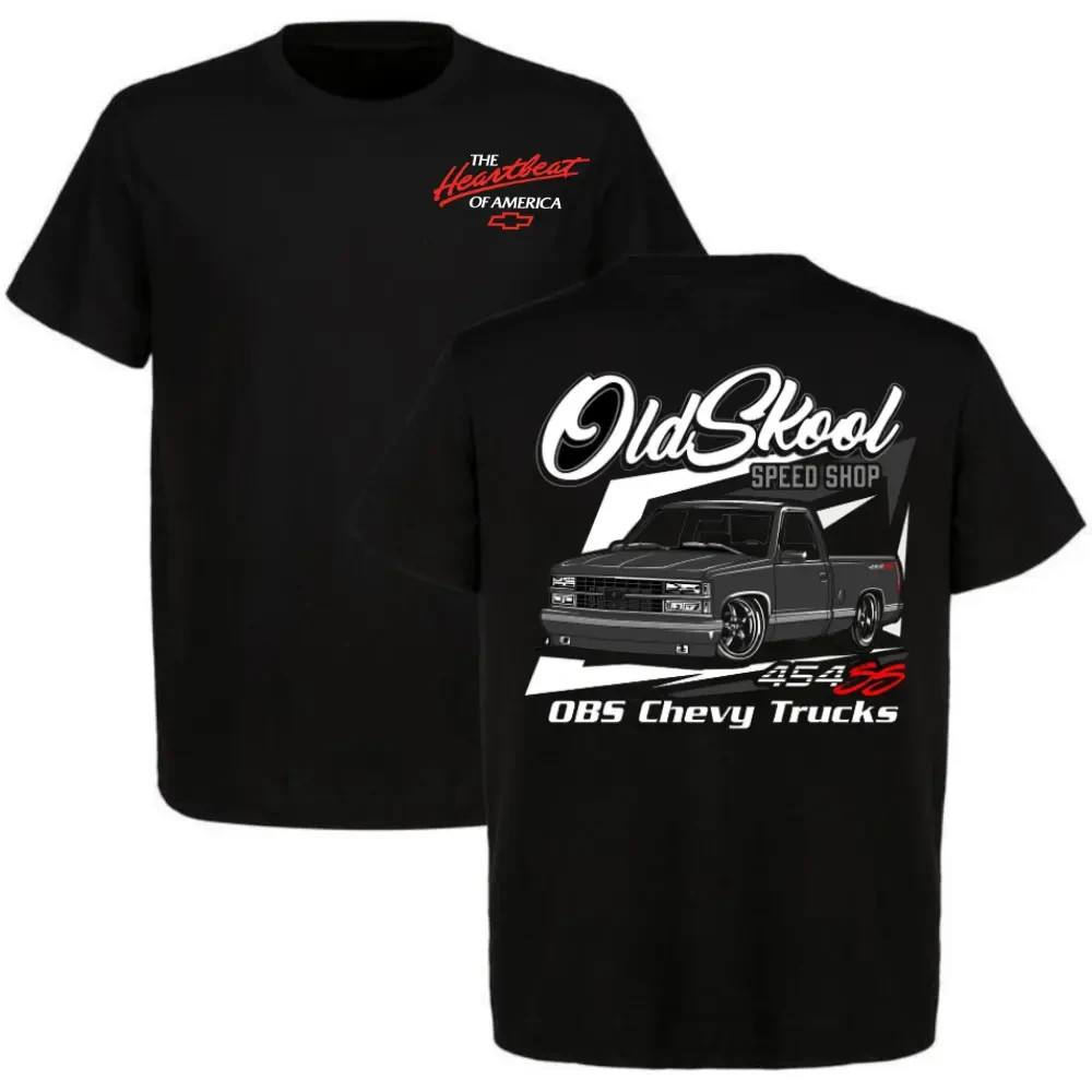 OBS Chevy 454 SS Truck T Shirt, Old Skool Automotive Graphic Tee