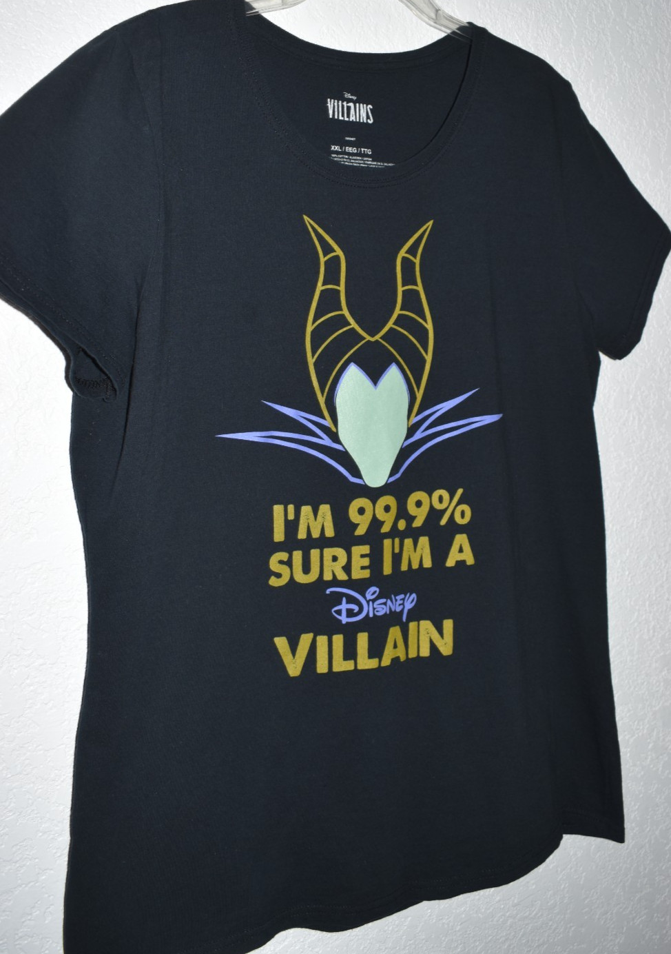 Disney Villains T-Shirt Adult XXL Black W/ Graphics 99.9% SURE I'M A VILLIAN XXL gallery