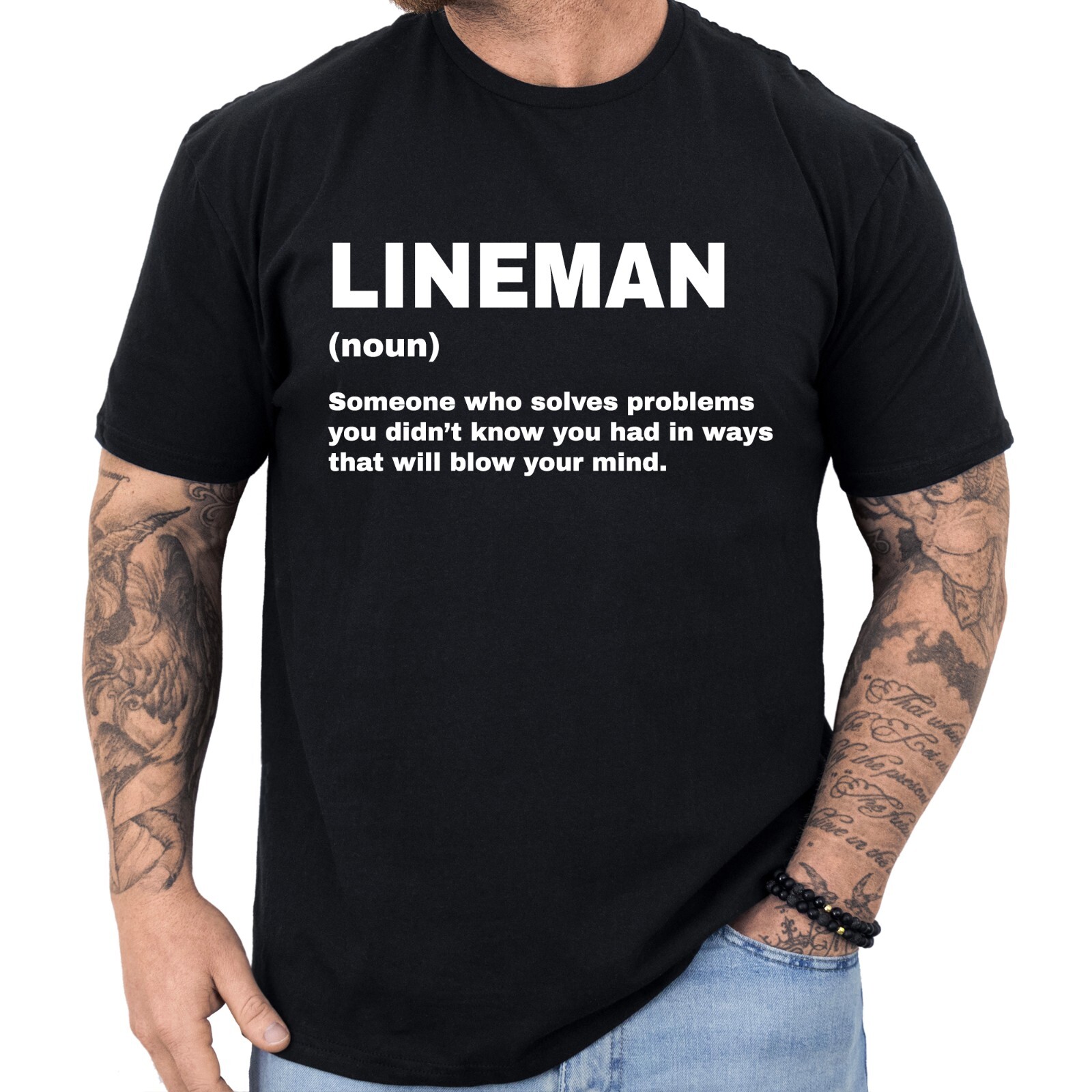 Lineman Definition T-shirt Funny Lineman Gifts Profession Shirt Men & Women gallery