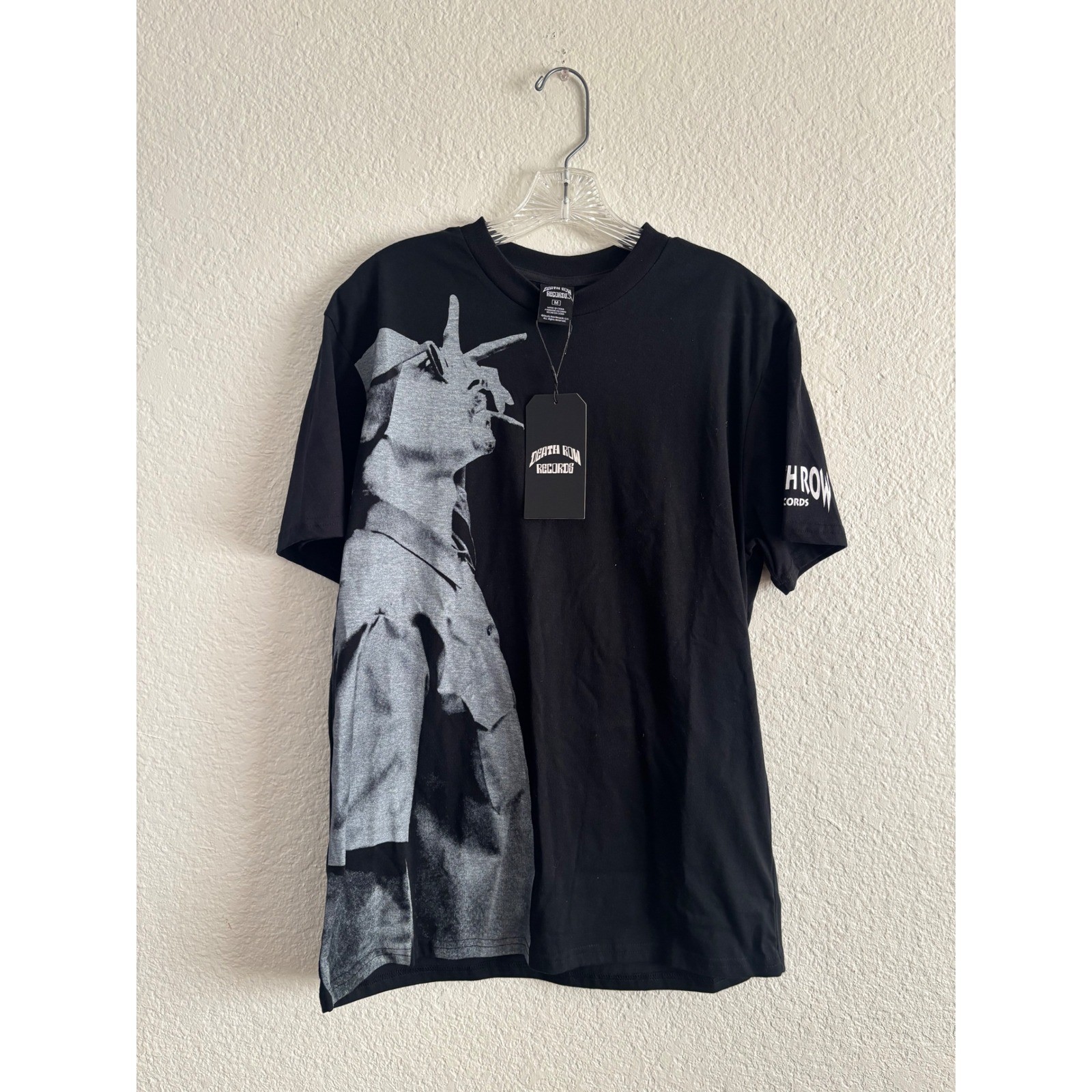 Death Row Records Snoop Dogg Graphic T-Shirt Size M Black Short Sleeve Tee