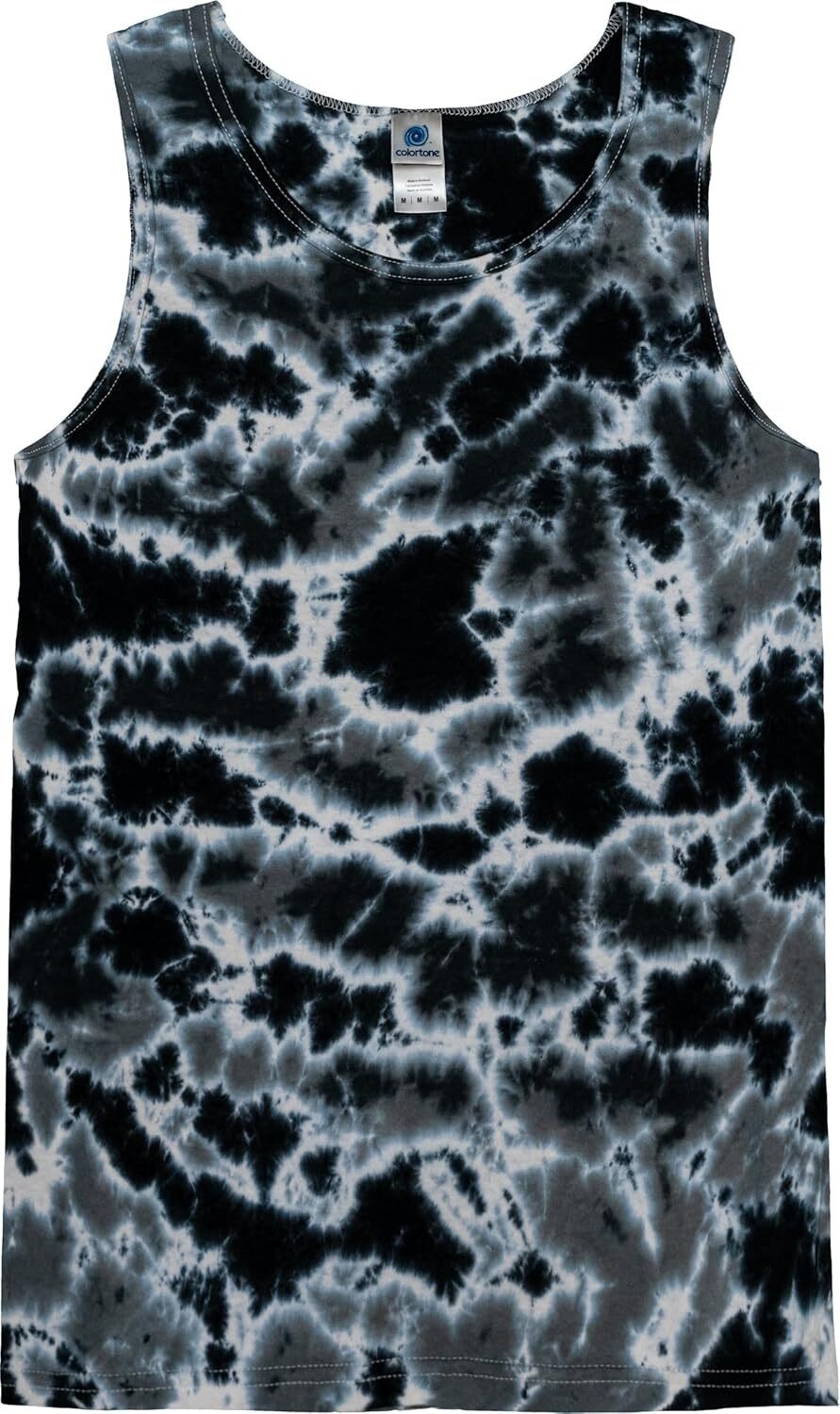Unisex Tie Dye Tank Top Sleeveless 100% Cotton Summer Beach Shirt Hand Dyed gallery