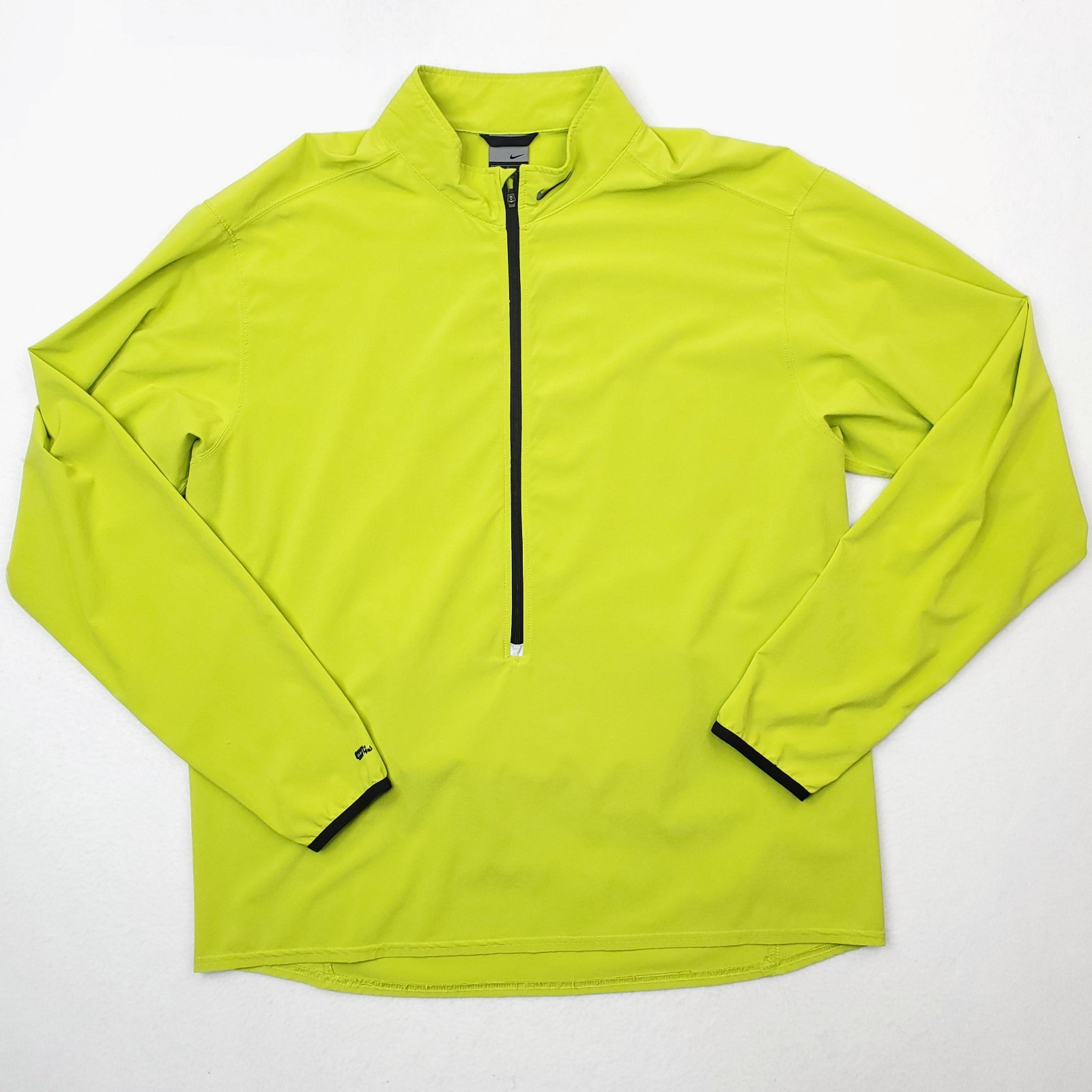 Nike Half Zip Pullover Mens Large Green Running Athletic Top Reflective Dri Fit gallery