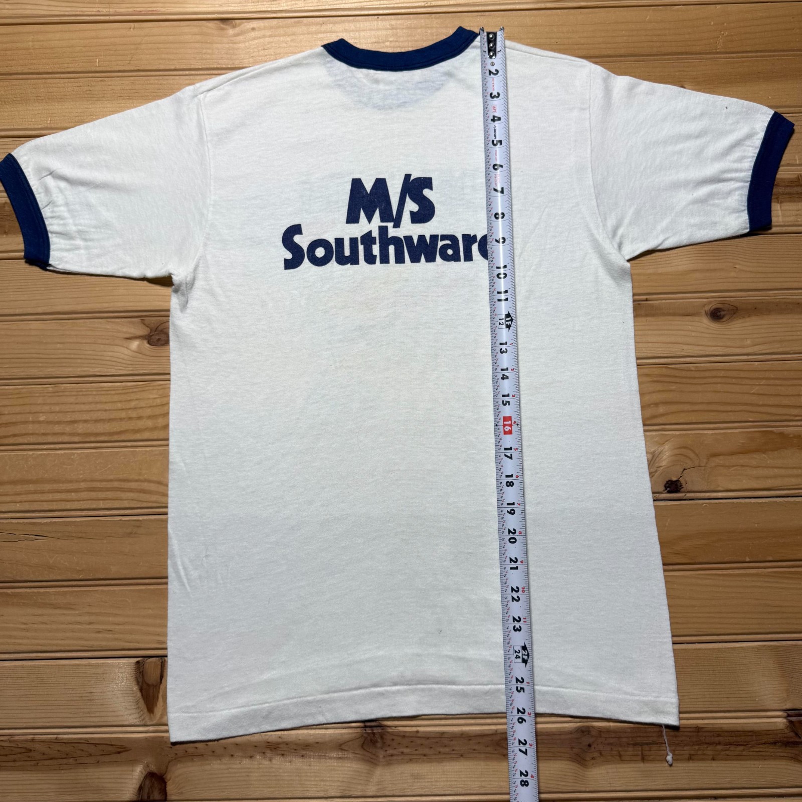Vintage 70s Hanes Dive In Scuba Diving MS Southward Ringer T-Shirt USA - Medium gallery