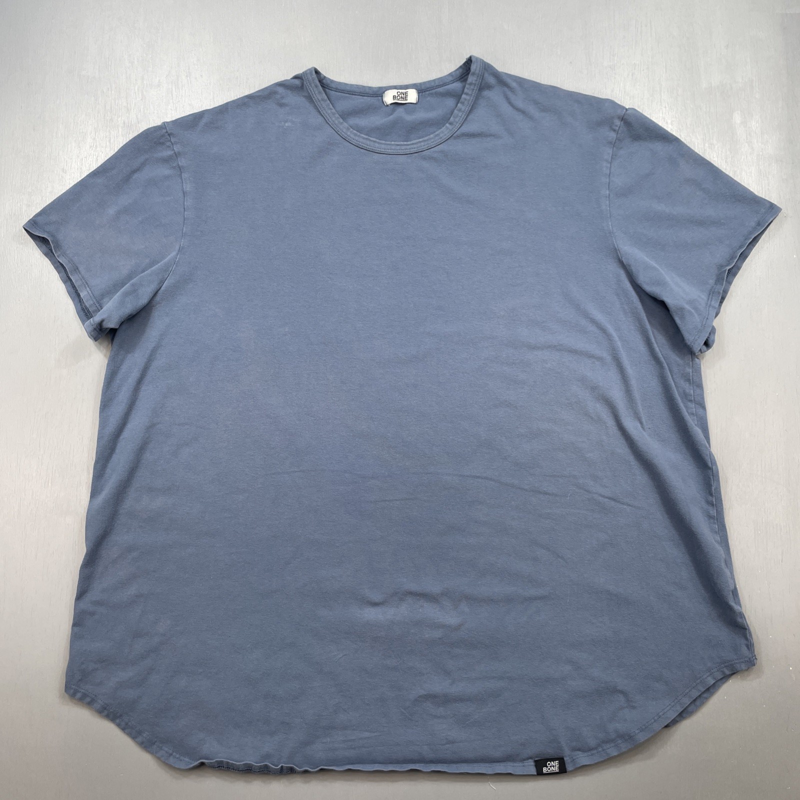One Bone Shirt Men 3 4XL Scoop Curved Hem Tee Short Sleeve Crew Neck Blue Canada gallery