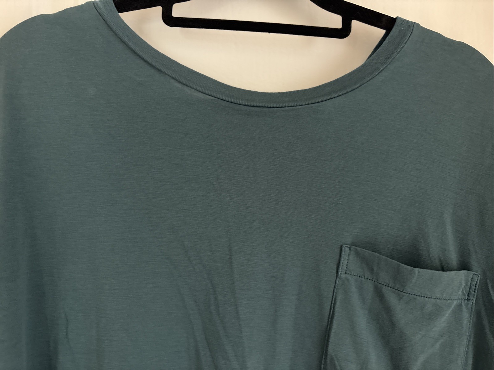 Mens UnTuckit EcoSoft Pocket Tee T Shirt Pima Cotton Crewneck Teal Sz XXX Large gallery