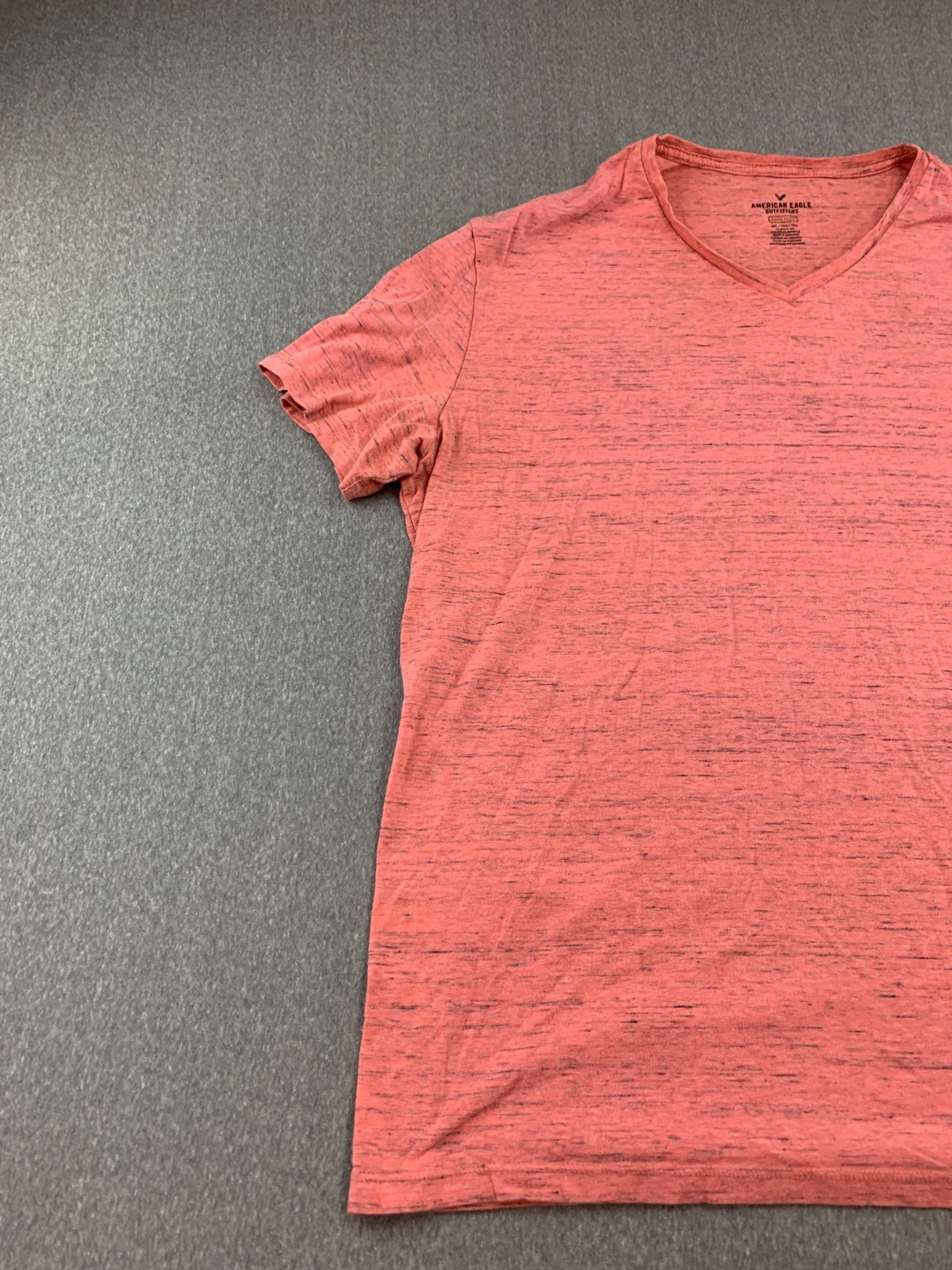 American Eagle Core Flex Classic T-Shirt Mens Size XXL Orange Gray Soft Comfy gallery