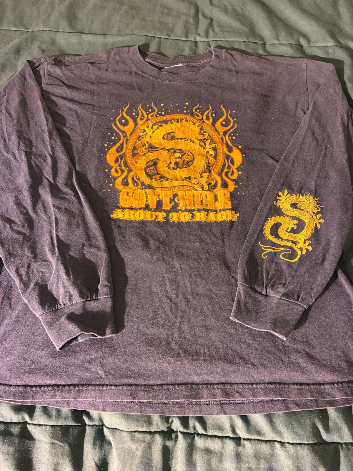 GOVT MULE - About to Rage T Shirt Long Sleeve Size Large 2 Sided Black gallery
