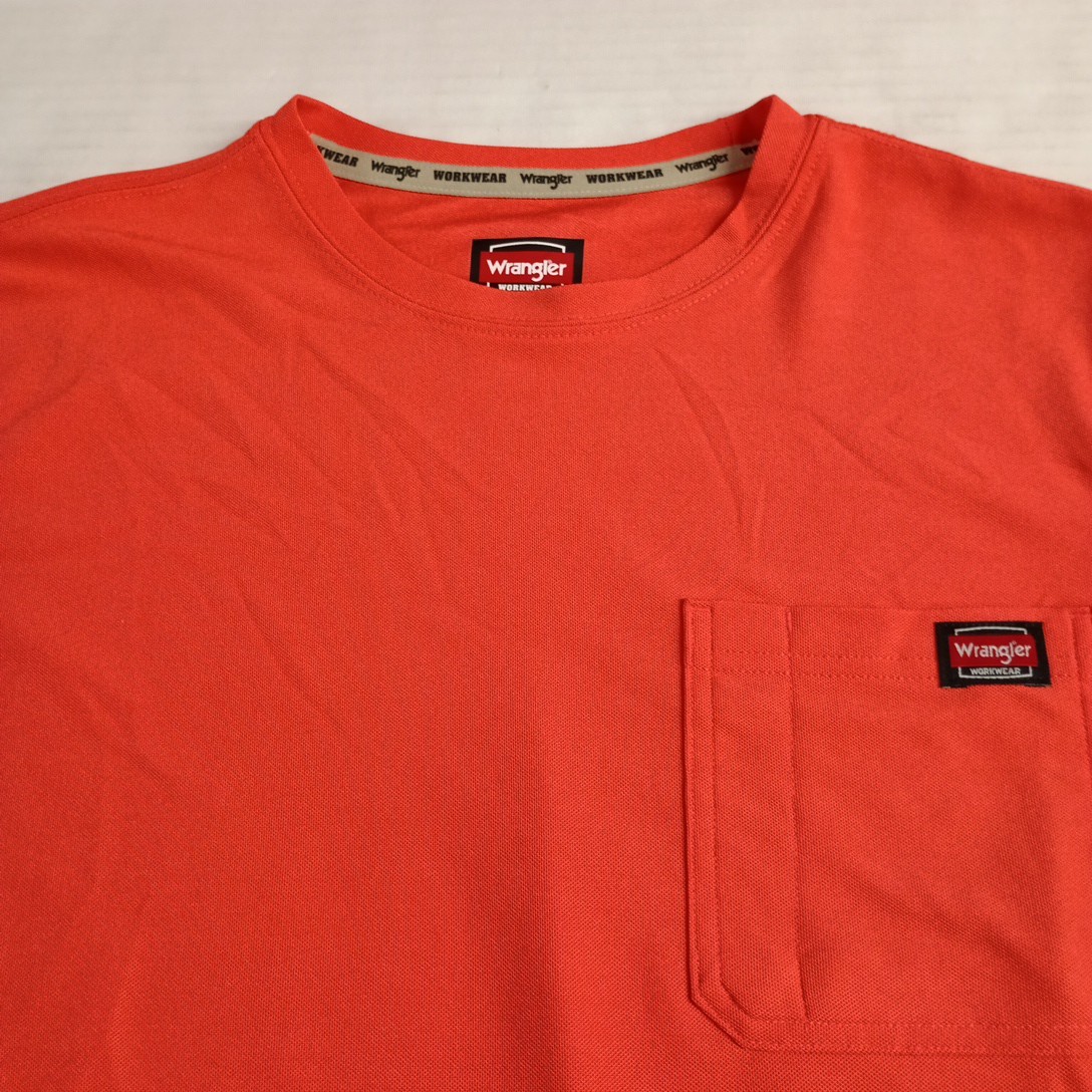 Wrangler Workwear Men's Short Sleeve Performance Tee Cayenne Size S (34-36) NWT gallery
