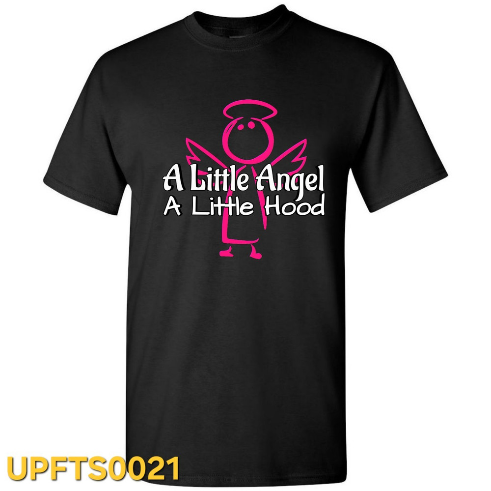 Black Angel Graphic Tee Crew Neck Short Sleeve Cotton 2XL UPFTS0021