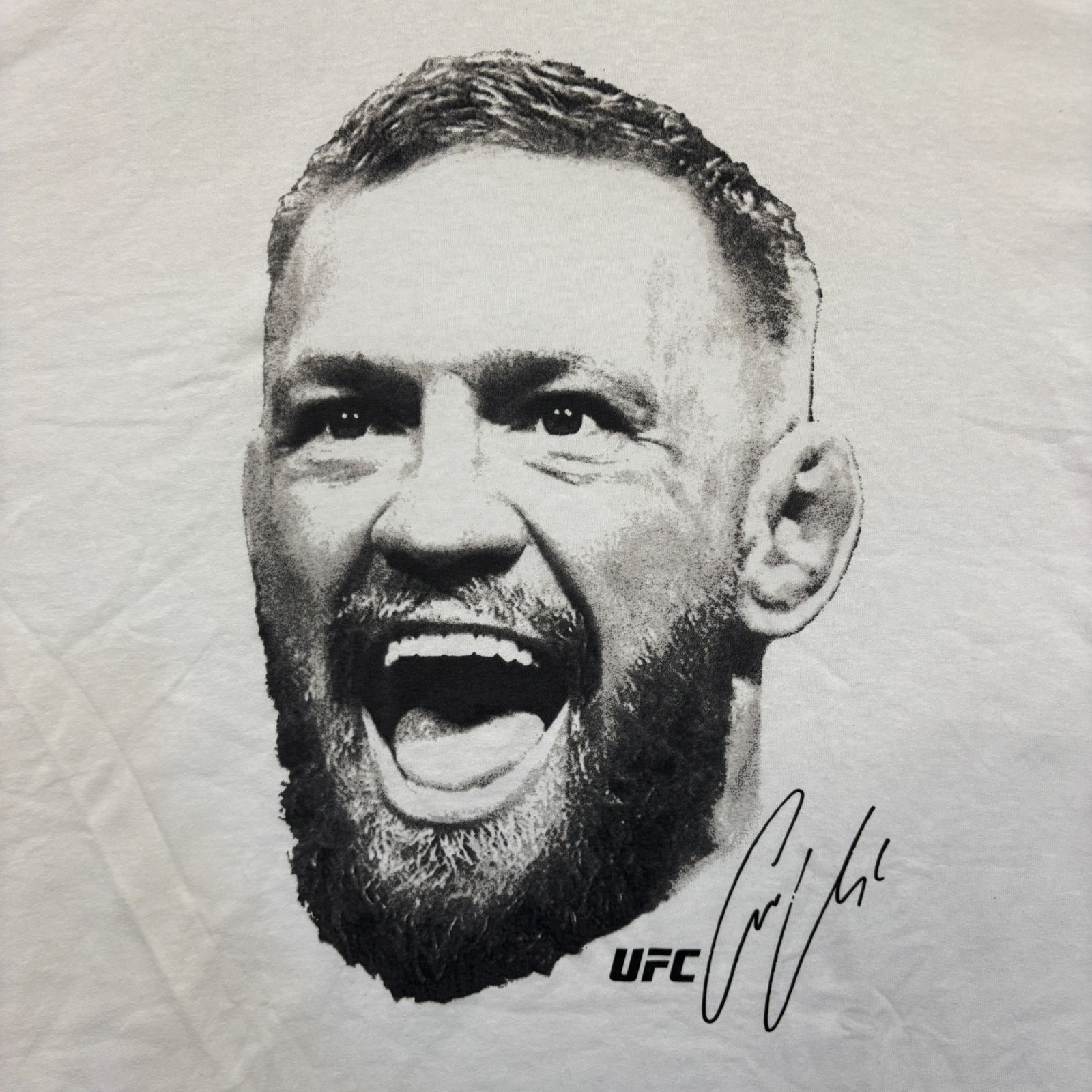 UFC Conor McGregor Autographed Headshot T-Shirt Size 2X gallery
