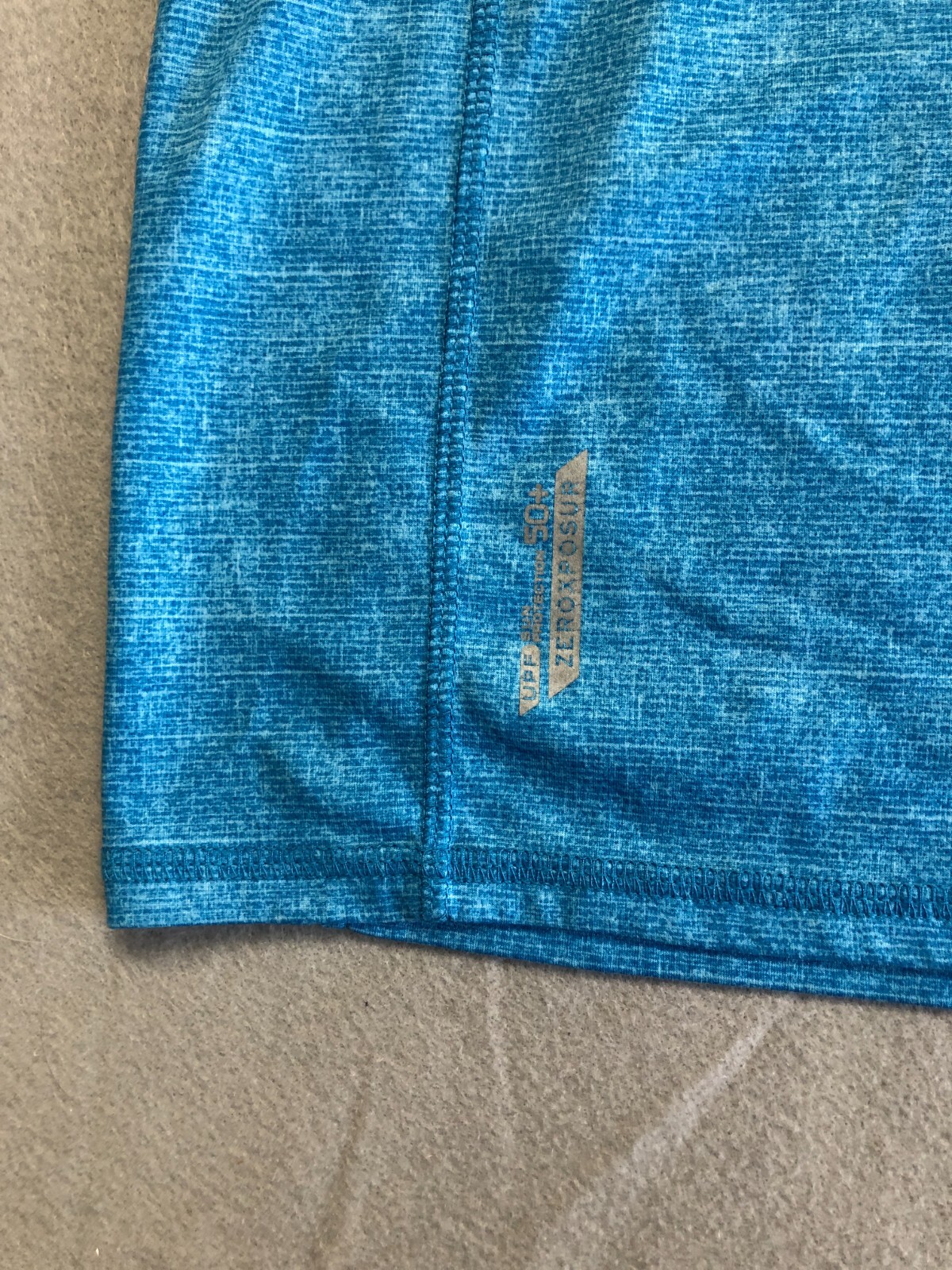 ZeroXposure Shirt Men's Large Extra Blue Heather Knit Casual Activewear gallery