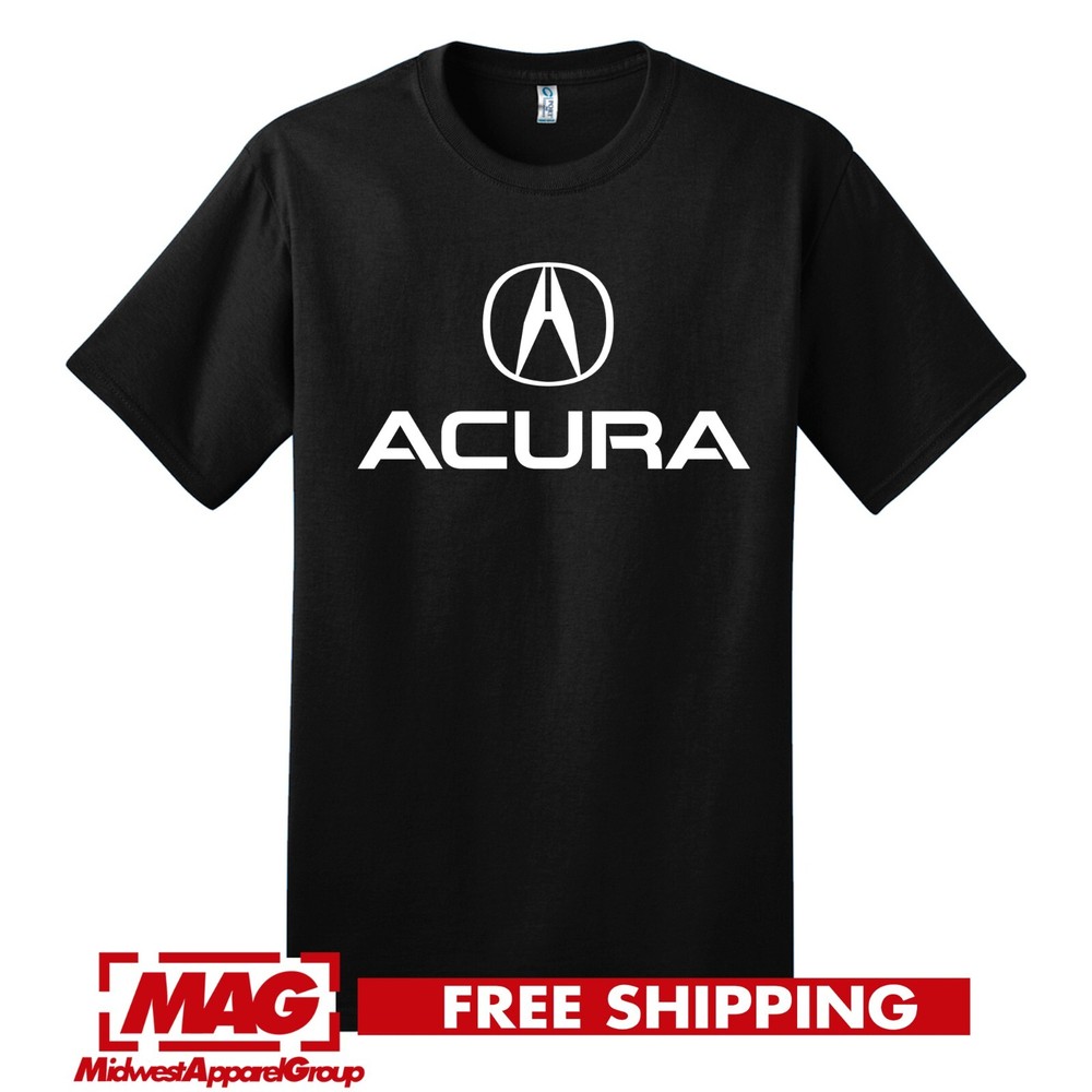 ACURA BLACK T-SHIRT Logo Integra Nsx Type R Shirt Tee Automotive Jdm Motor Rsx
