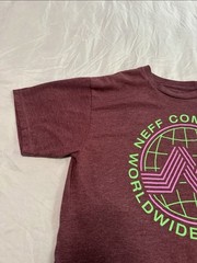 Neff Geometric Graphic Tee T-Shirt Red Burgundy Men’s Medium