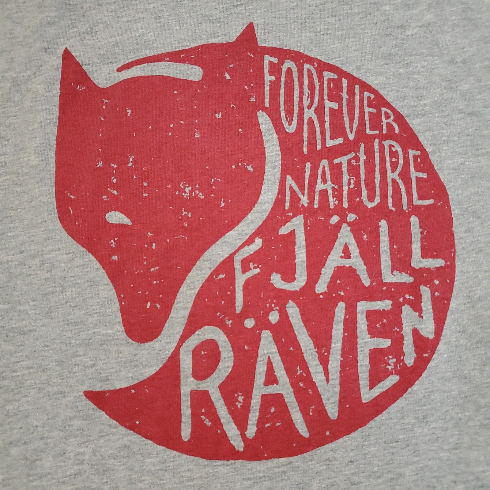 Fjallraven Size Large Gray Forever Nature Logo Short Sleeve Crew Neck T-Shirt gallery