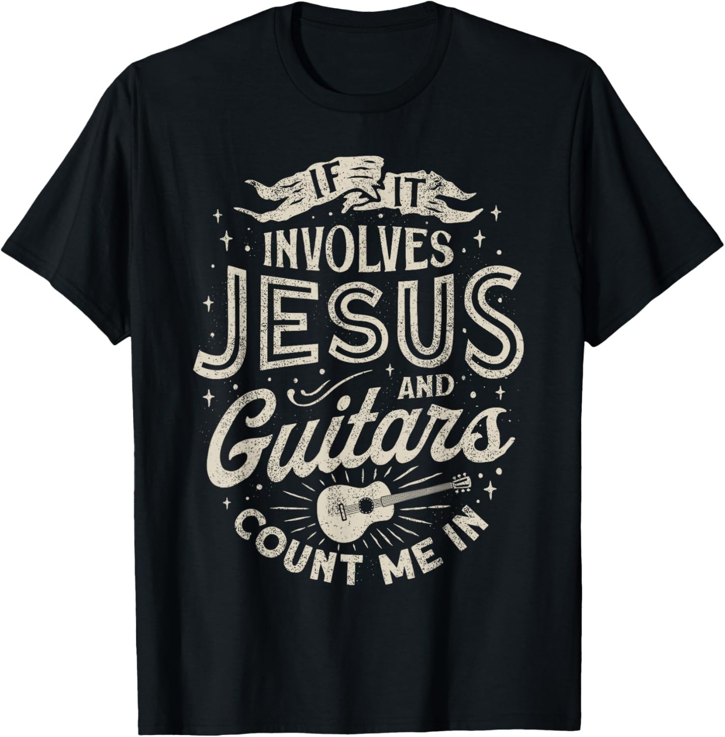 If It Involves Jesus And Guitars Guitarist Christian Music T-Shirt gallery