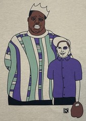 ROUTINE BASEBALL Size Medium Beige Biggie Smalls Sandlot T-shirt NWT