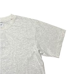 Crisp Light Gray Woven Cotton Short Sleeve Boxy Crew Neck Tee TShirt Size Small