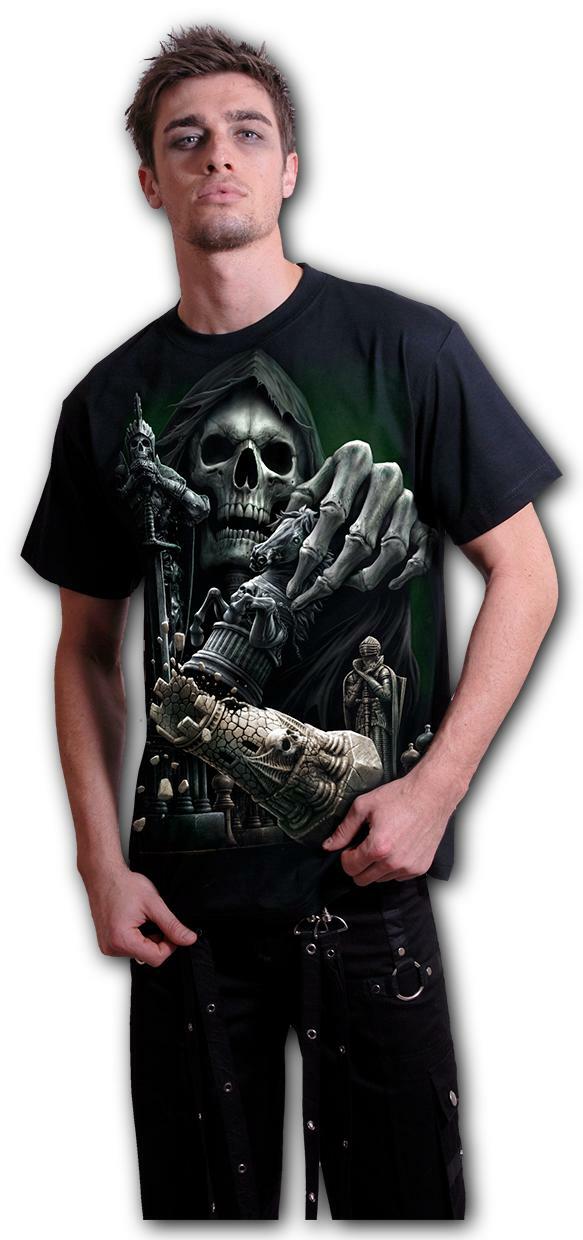 Spiral Direct Checkmate Grim Reaper Chess Knight Fantasy Gothic T Shirt T200M101 gallery