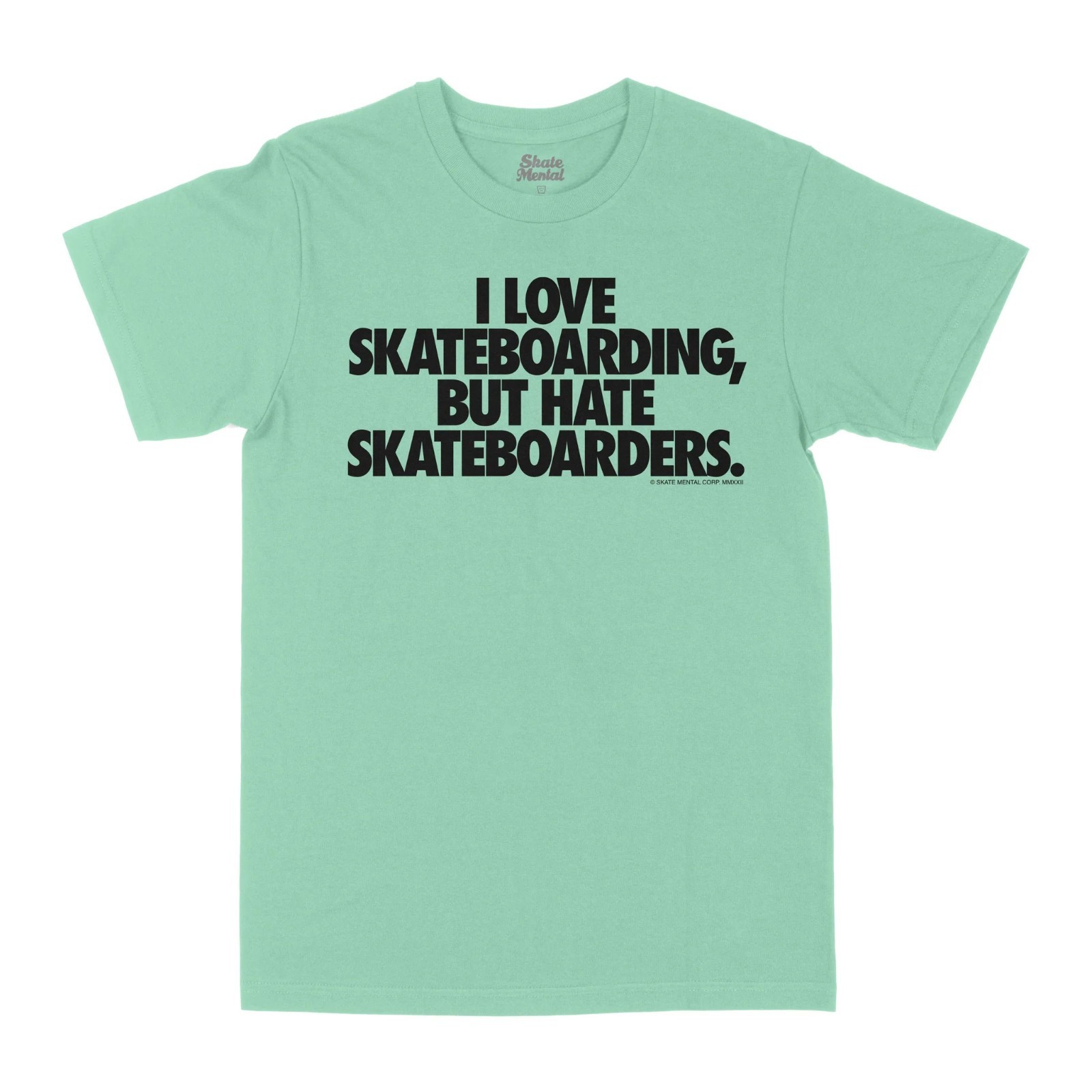 NEW Skate Mental T-shirt Love Hate Skateboard Size XL Ash White Retail $32 NEW gallery