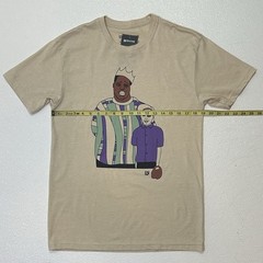 ROUTINE BASEBALL Size Medium Beige Biggie Smalls Sandlot T-shirt NWT