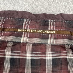 Kuhl Outdoors Button Up Pocket Adventure Shirt Micro Plaid Nylon Medium Maroon