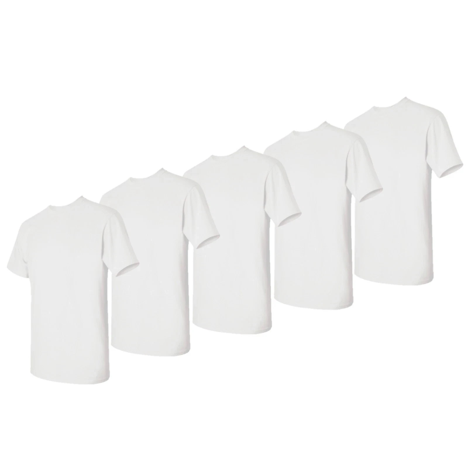 Gildan Heavy Cotton XL T-Shirt Unisex Plain Short Sleeves 5-Pack Tees Bulk Lot
