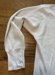Vintage White Waffle Knit Thermal Undershirt Grunge Punk Sz Med Faded Worn
