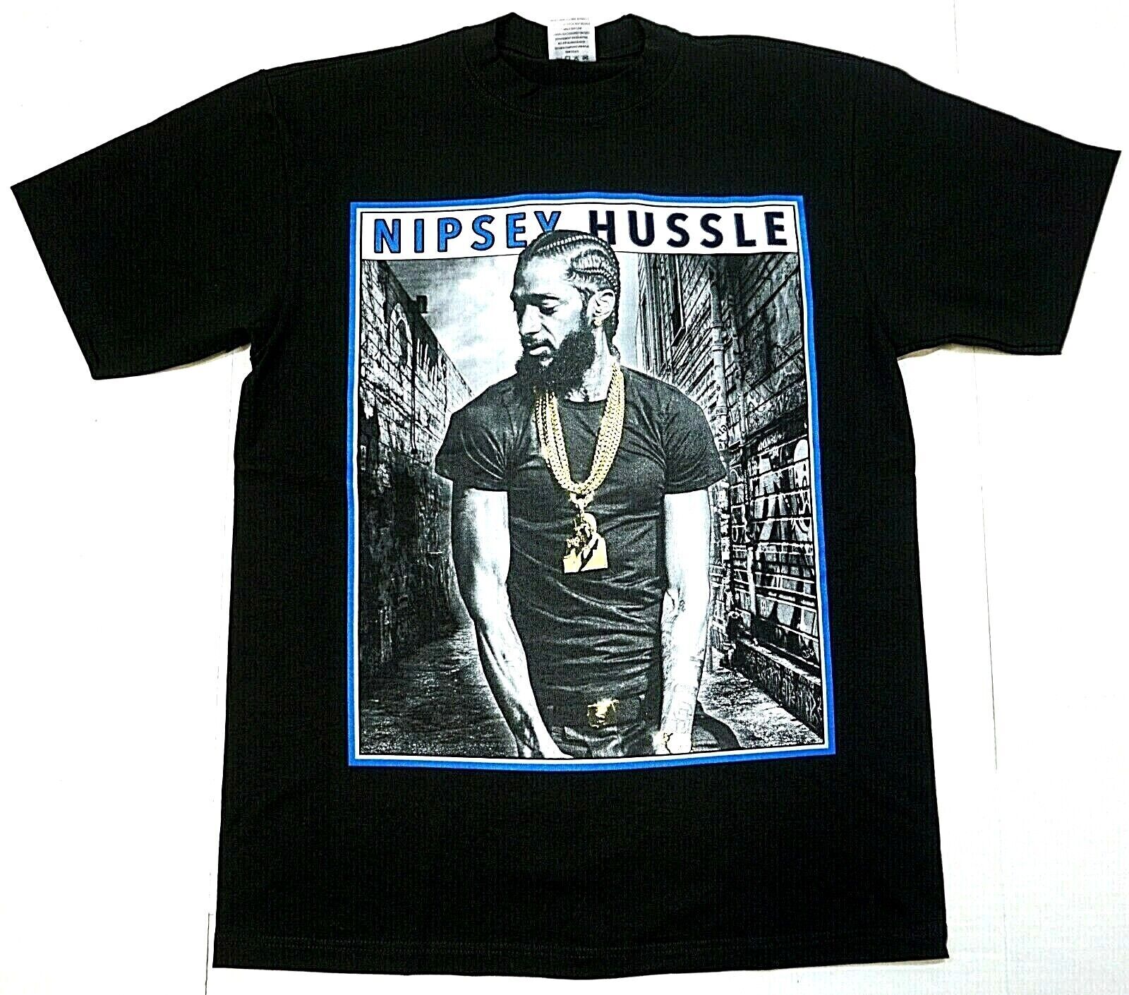 NIPSEY HUSSLE T-shirt LA Crenshaw Rap Hip Hop HU$$LE Tee Men’s 100% Cotton New
