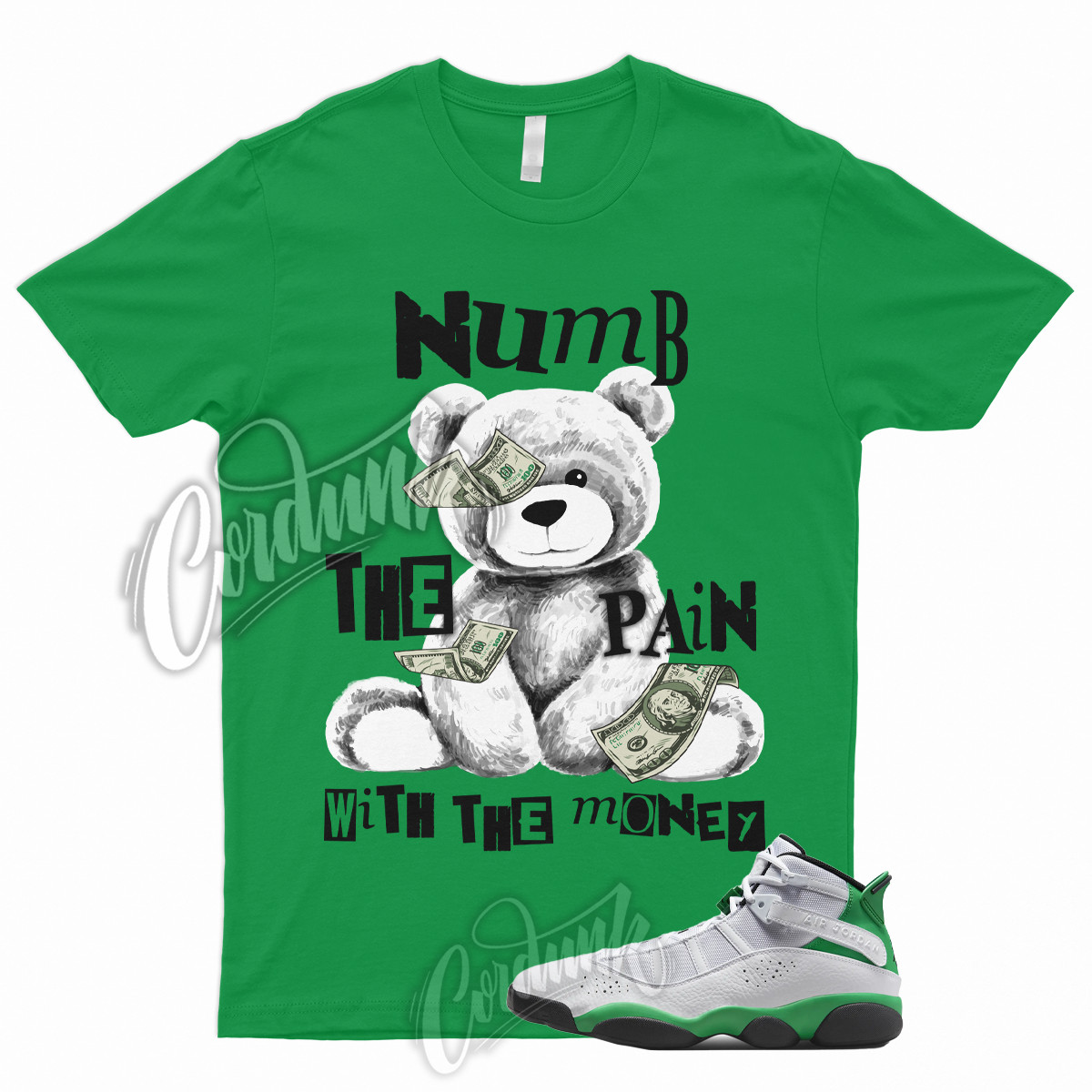 NUMB Shirt to Match Jordan 6 Rings Lucky Green Pine Stadium Mid High Two Trey 1 gallery