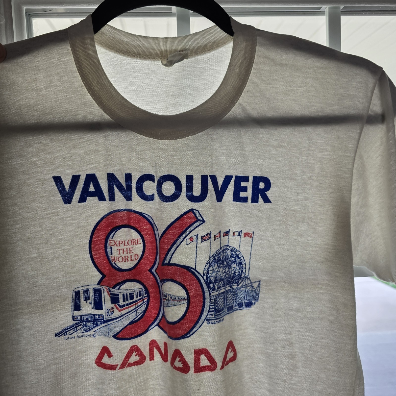 Vintage Expo 86 Vancouver Canada Shirt Size Large Future Fashions Lee Mar 1985 gallery