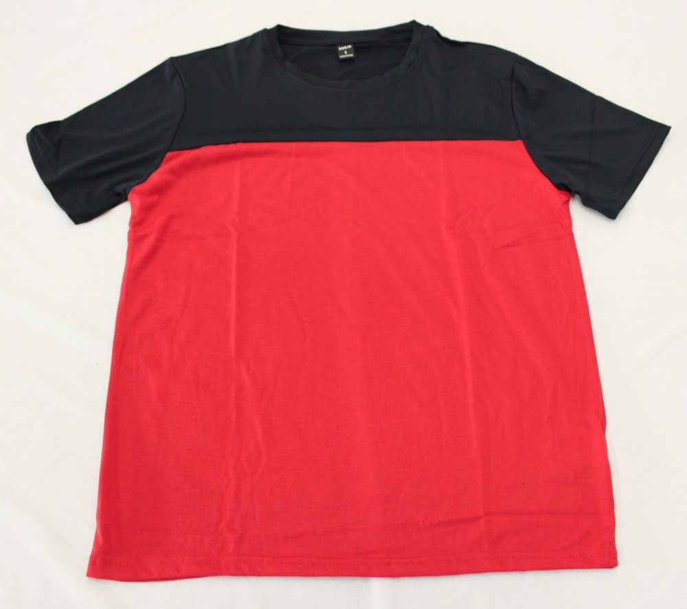 Shein Men’s Manfinity Homme Men Soft Stretchy Two Tone T-Shirt AP2 Red Small