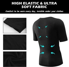 Men Compression Shirt Slimming Body Shaper Tummy Control Underwear Top Shapewear