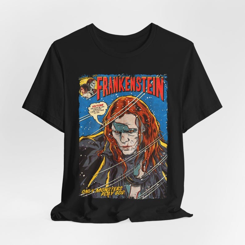 Guillermo Del Toro Frankenstein Comic T-Shirt: Vintage Horror Movie Graphic Tee