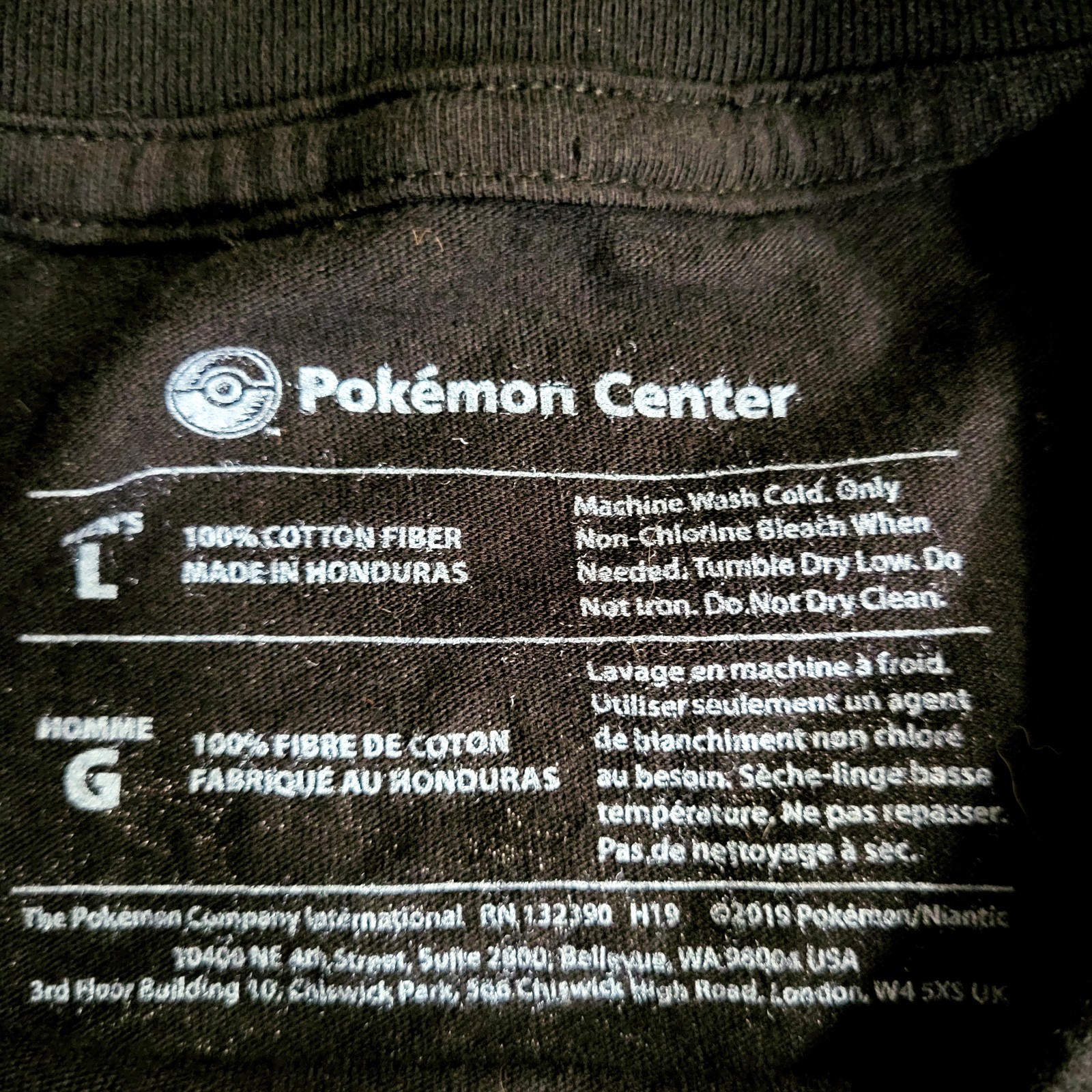 Pokemon Go Team Mystic Official Licensed Pokemon Center Tee Shirt Size L Black gallery