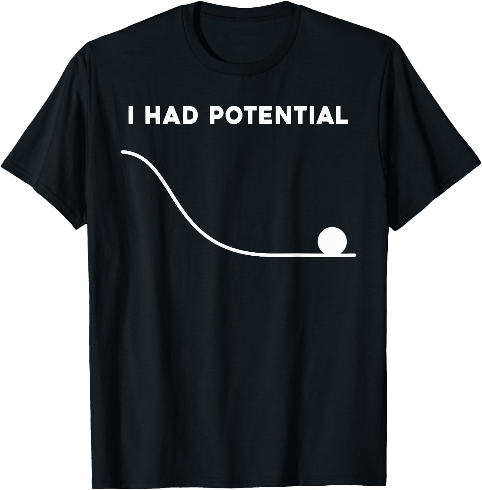 I Had Potential Funny Sarcastic Minimal Quote T-Shirt gallery