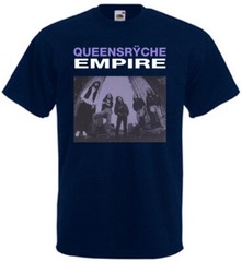 Queensrÿche Empire v3 T shirt graphite navy black heavy metal all sizes S-5XL