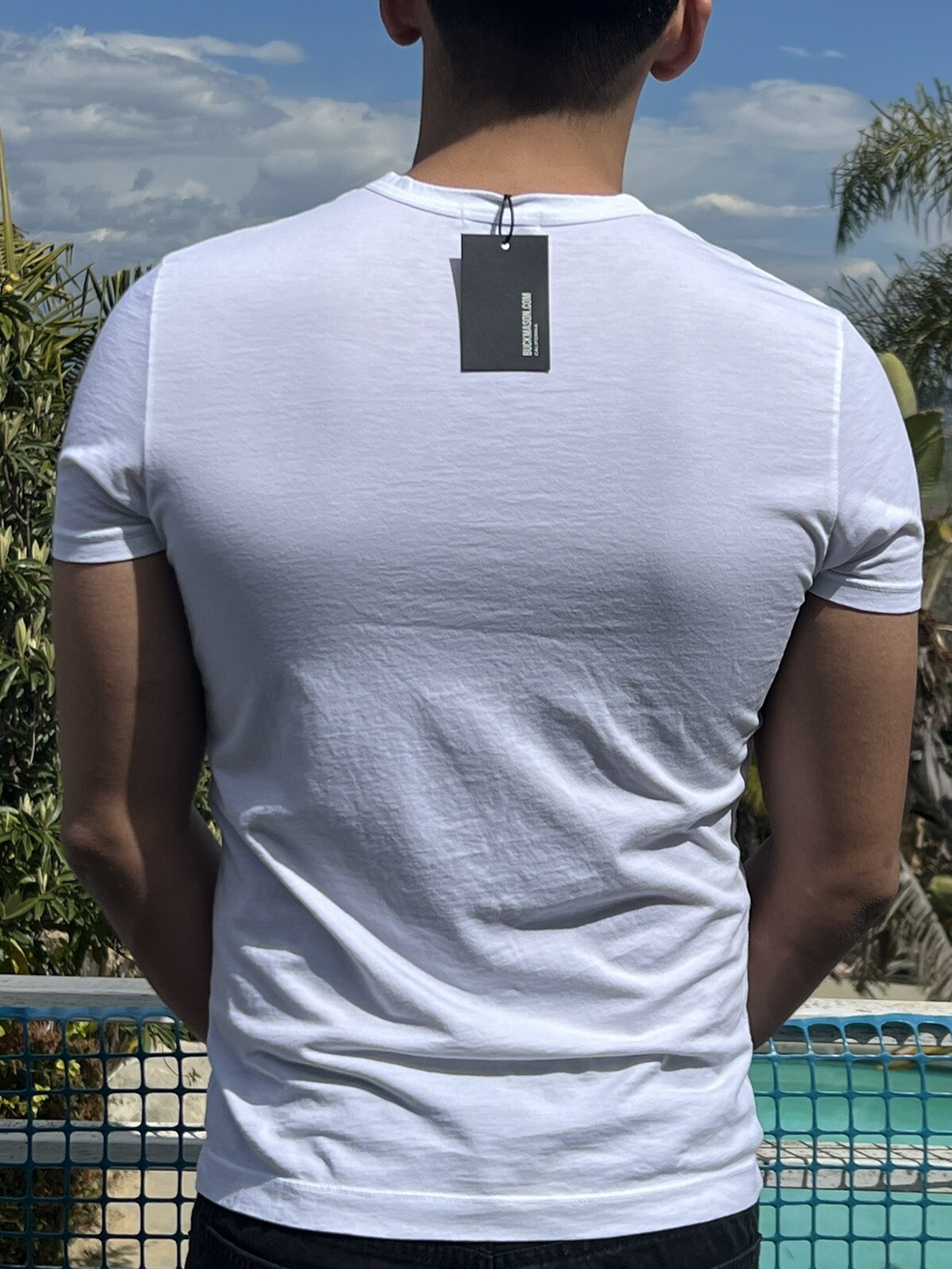 NWT Men Buck Mason 100% Pima COTTON Classic Straight Hem White T-Shirt Tee gallery