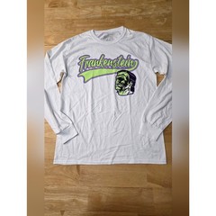 Universal Monsters Frankenstein Long Sleeve Shirt Medium M NWOT White Halloween