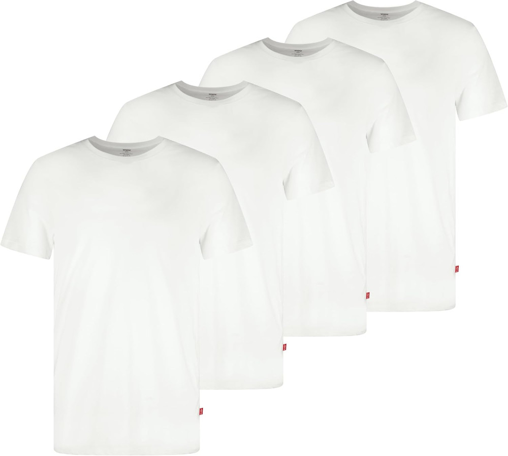 Men’S 4-Pack Basic Crew Neck T-Shirt, Soft Cotton, Tag-Free, Breathable Comfort
