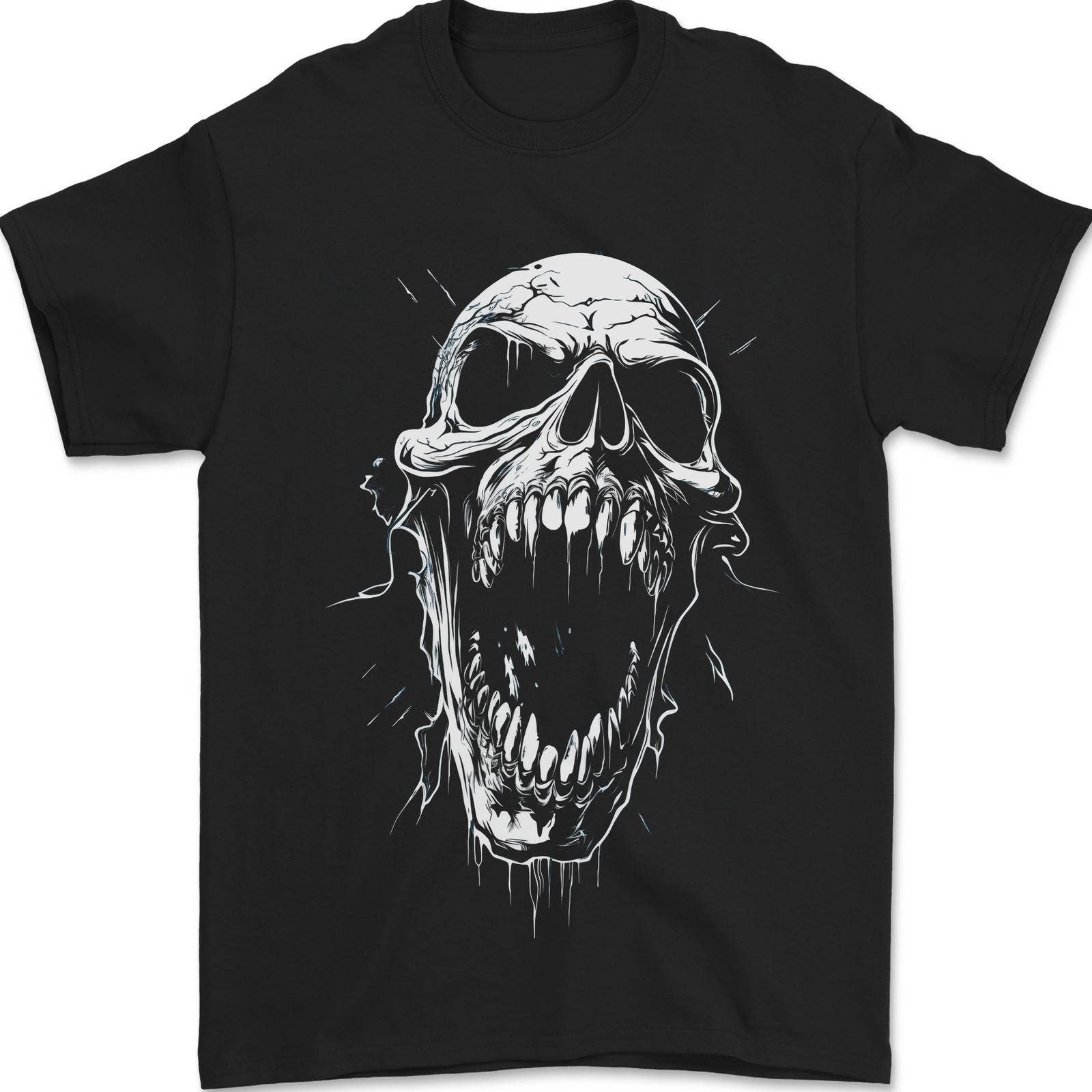 Screaming Skull Goth Horror Heavy Metal Gothic Mens T-Shirt 100% Cotton gallery