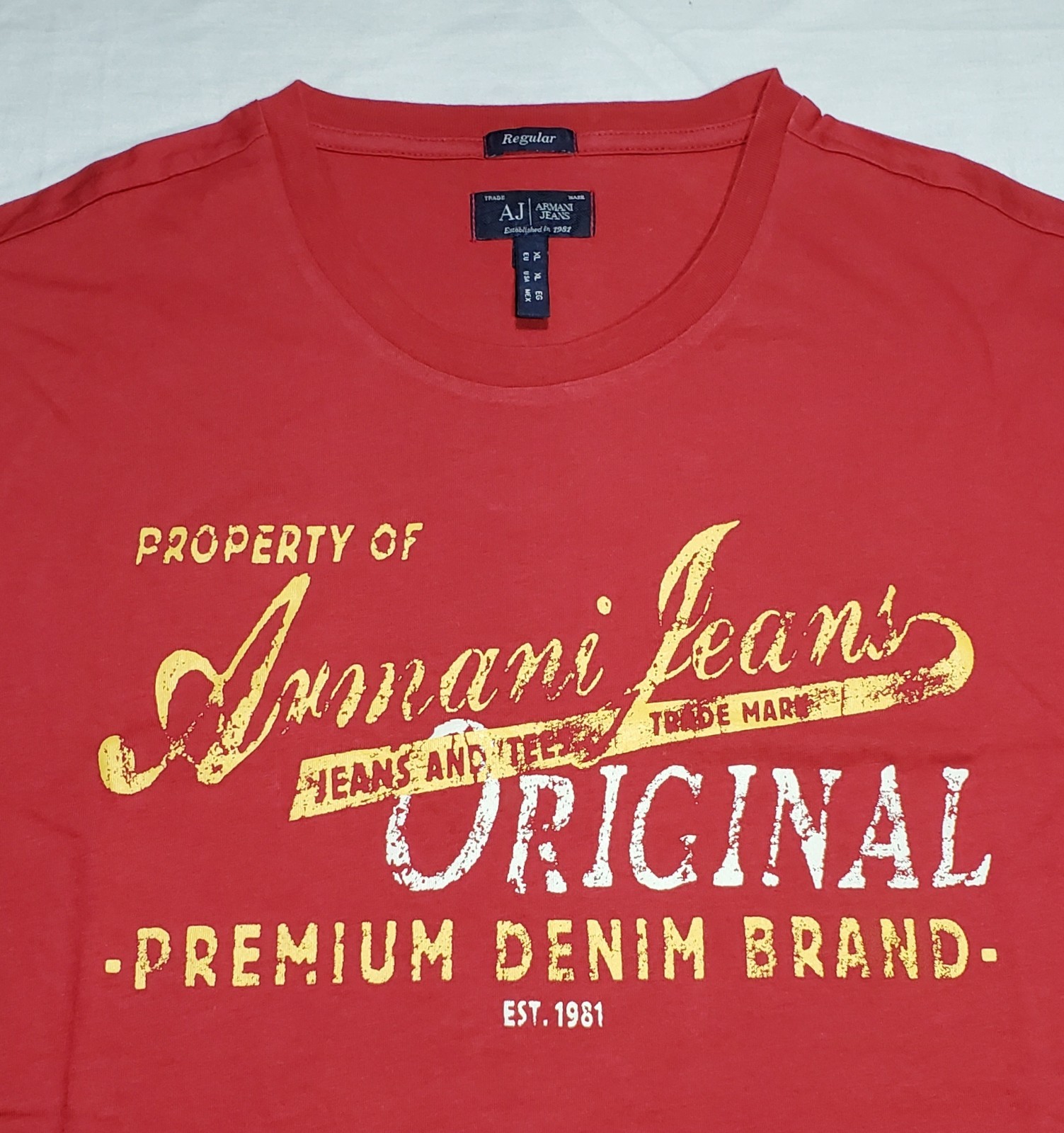 Armani Jeans T-Shirt Mens Size XL - Original Premium Denim Brand gallery